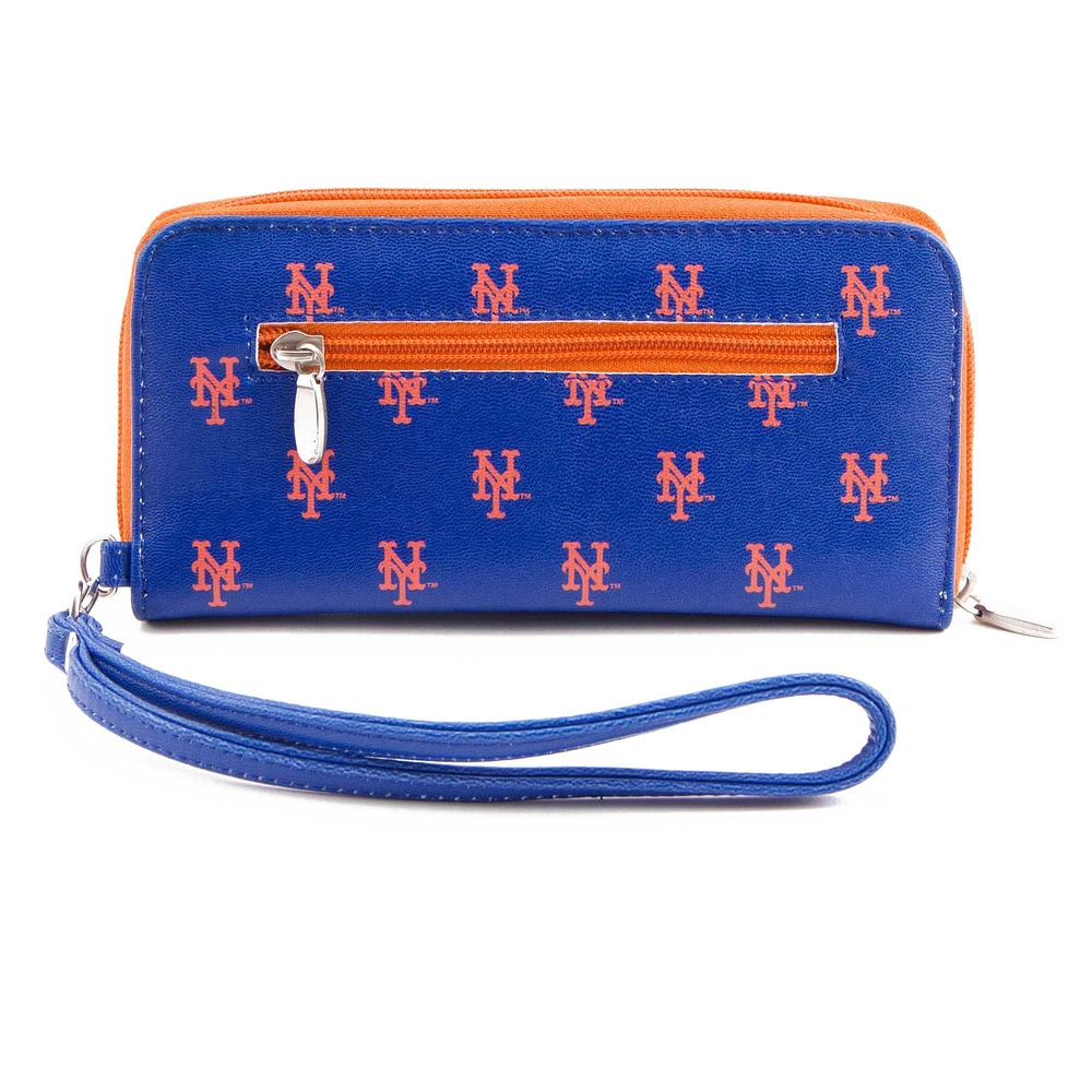 Women's New York Mets Zip-Around Wristlet Wallet