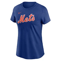 Women's Nike Francisco Lindor Royal New York Mets Fuse Name & Number T-Shirt