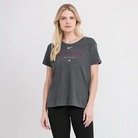 T-shirt à trois mélanges pour femme Nike Heather Charcoal New York Mets Authentic Collection Early Work