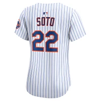 Maillot de joueur Nike Juan Soto blanc New York Mets à domicile en édition limitée pour femme