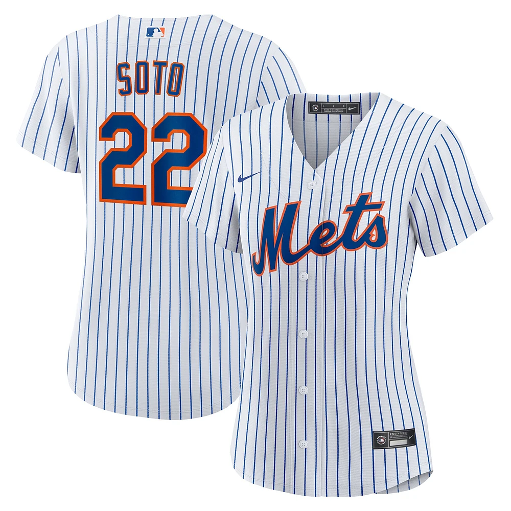 Maillot de joueur réplique à domicile des New York Mets blanc Juan Soto pour femme Nike