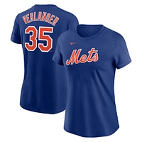 Women's Nike Justin Verlander Royal New York Mets 2023 Name & Number T-Shirt