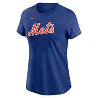 T-shirt Nike Justin Verlander Royal New York Mets 2023 avec nom et numéro pour femme