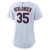 Maillot Femme Nike Justin Verlander Blanc/Royal New York Mets Home Replica Player