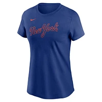 T-shirt Nike Mark Vientos Royal New York Mets Fuse avec nom et numéro pour femme