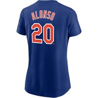 Women's Nike Pete Alonso Royal New York Mets Name & Number T-Shirt