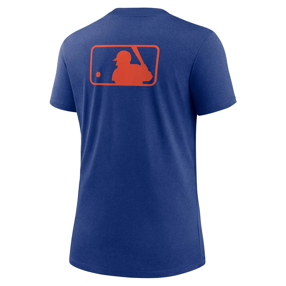 Women's Nike Royal New York Mets Authentic Collection Early Work Tri-Blend T-Shirt