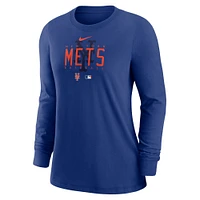 T-shirt à manches longues Nike Royal New York Mets Authentic Collection Legend Performance pour femme