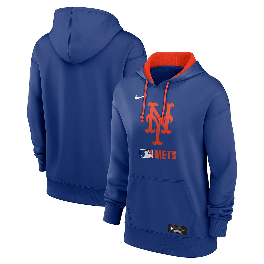 Sweat à capuche Nike Royal New York Mets Authentic Collection Performance pour femme