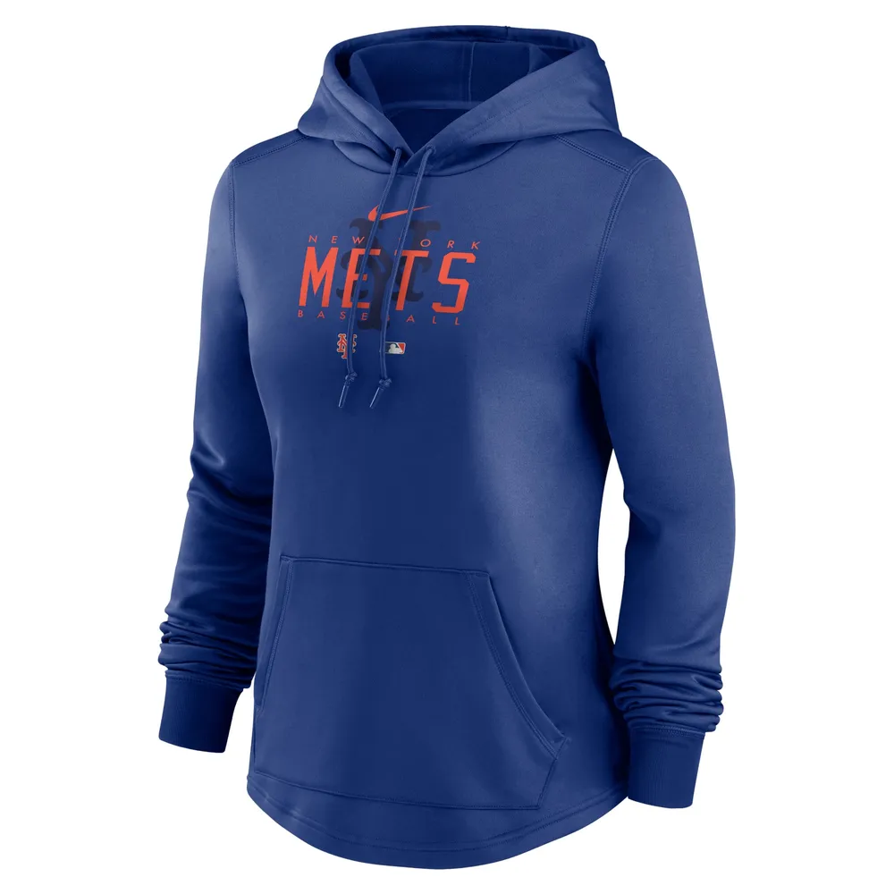 Sweat à capuche Performance d'avant-match Nike Royal New York Mets Authentic Collection pour femme