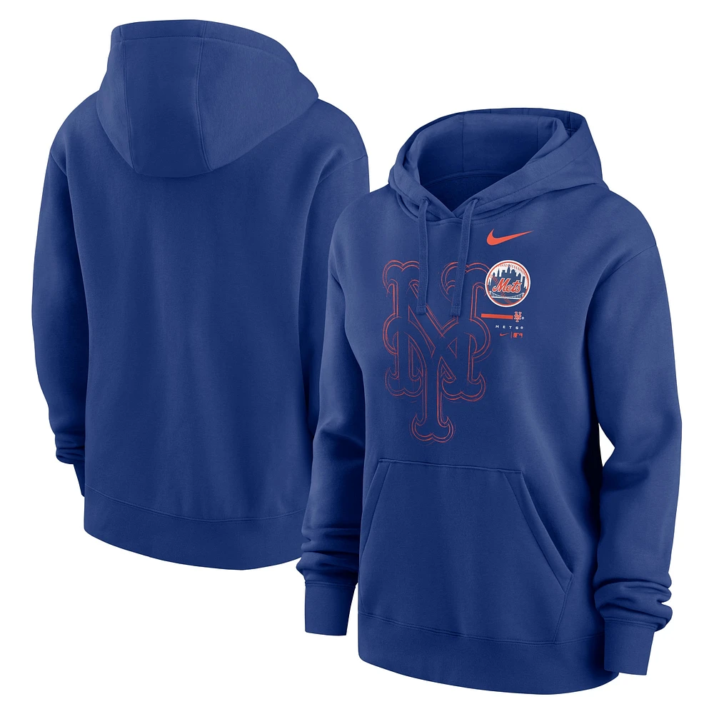 Women's Nike Royal New York Mets Big Game Pullover Hoodie