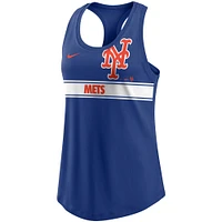 Women's Nike Royal New York Mets Cropped Logo Performance Racerback Tank Top