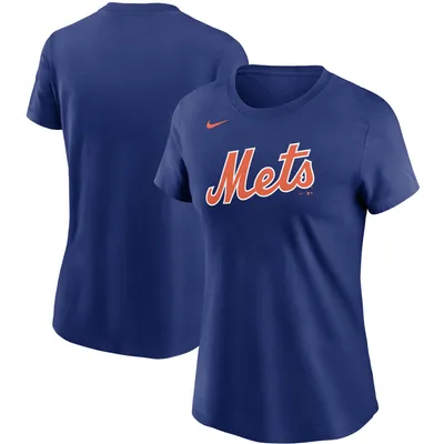 New York Mets Nike Women's Wordmark T-Shirt - Royal