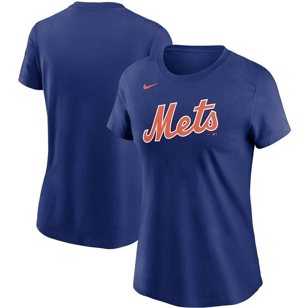 Women's Nike Royal New York Mets Wordmark T-Shirt