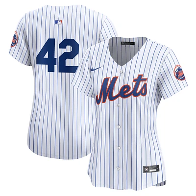 Maillot Nike blanc New York Mets 2024 Jackie Robinson Day Home Limited pour femme