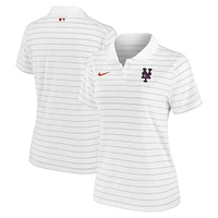 Women's Nike White New York Mets Authentic Collection Victory Performance Polo