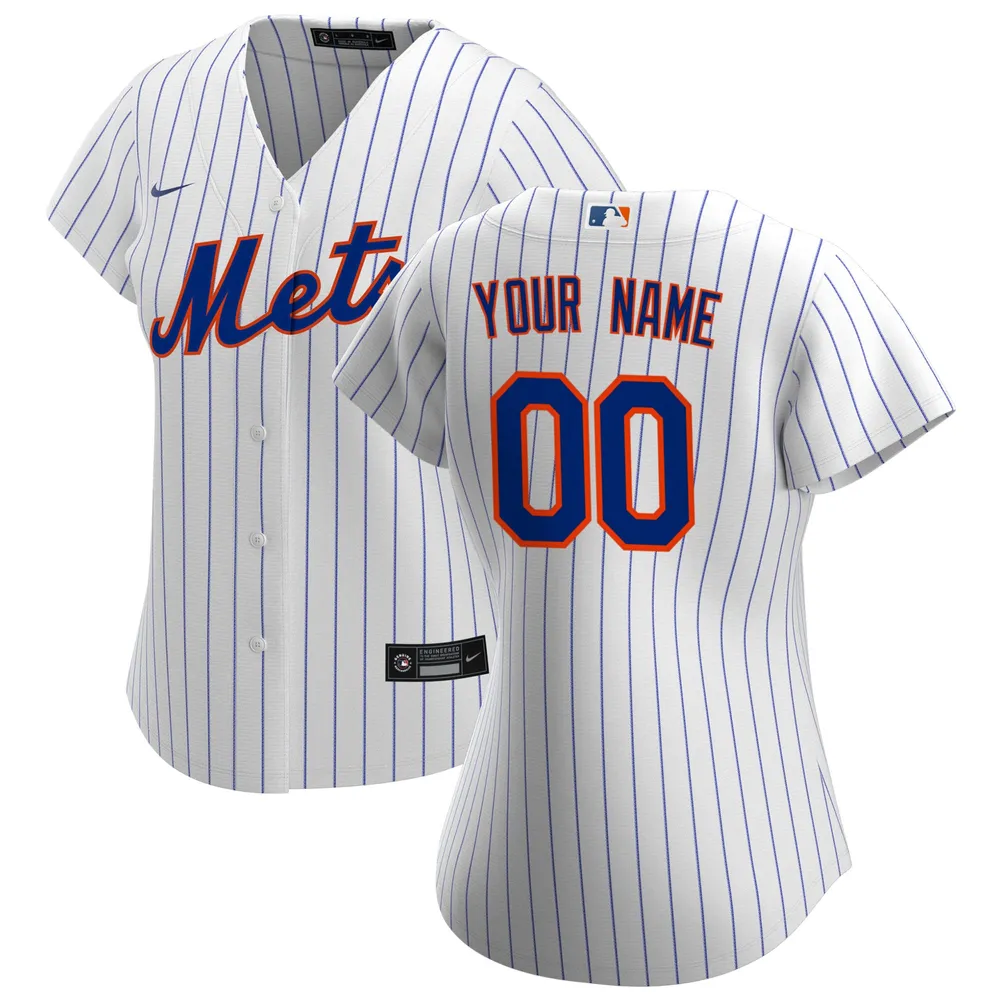 Men's New York Mets Nike White Home Replica Custom Jersey