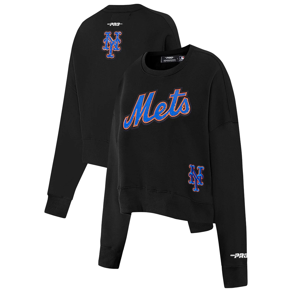 Sweat-shirt ras du cou Game Day Classics Pro Standard pour femme, noir, New York Mets