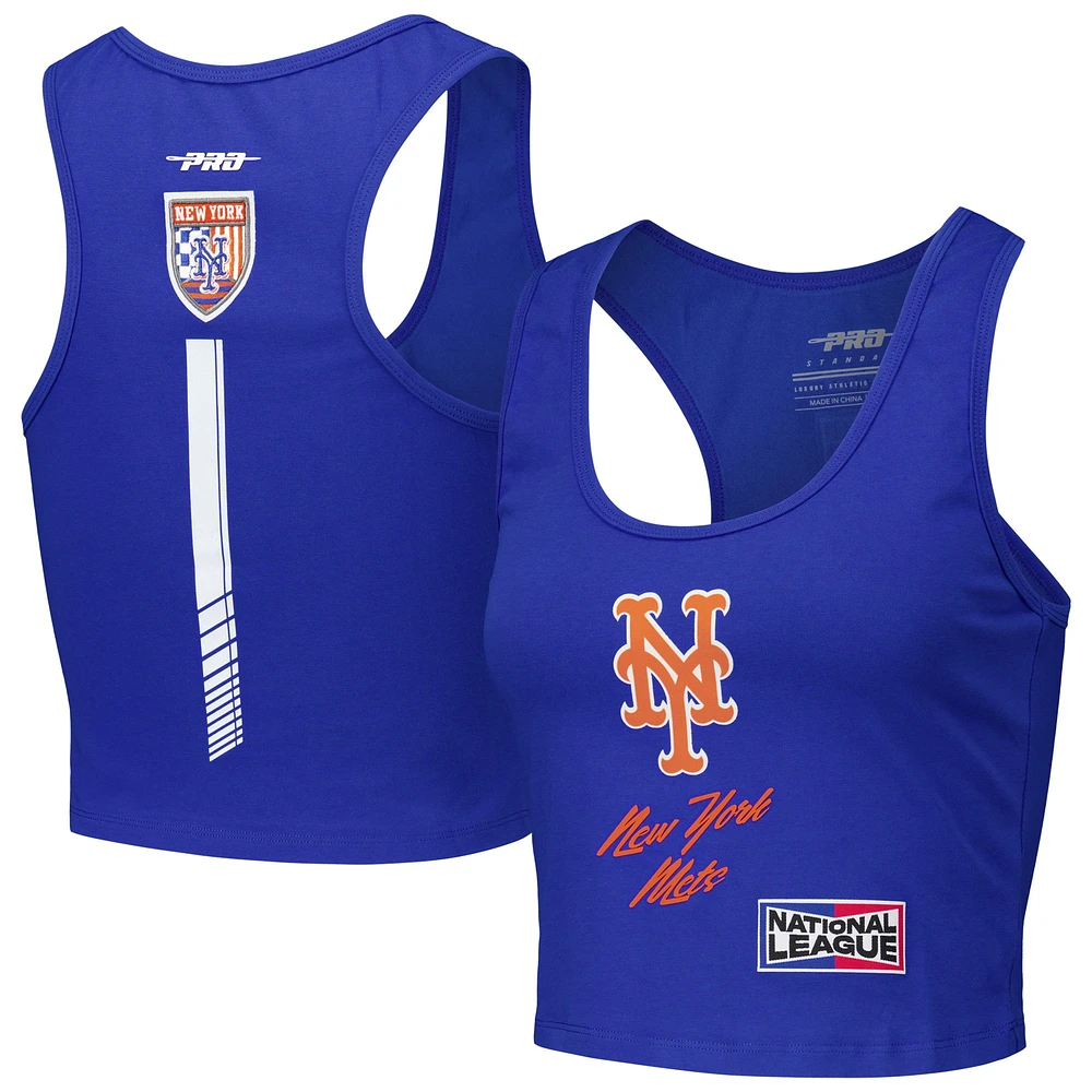 Débardeur court ajusté en trois mélanges Pro Standard Royal New York Mets Fast Lane pour femmes