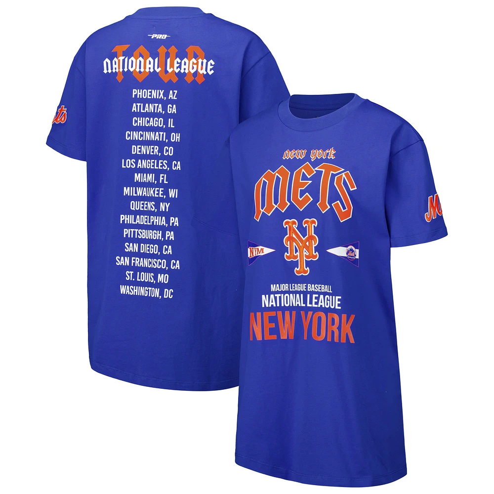 Women's Pro Standard Royal New York Mets Oversized City Tour T-Shirt Dress