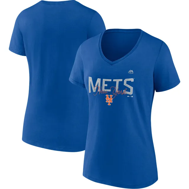 Lids New York Mets Women's Plus Colorblock T-Shirt - White/Royal