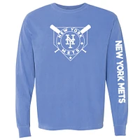 Women's Soft as a Grape Royal New York Mets Pigment Dye Long Sleeve T-Shirt