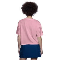Women's Starter Pink New York Mets Play the Ball Boxy Cropped T-Shirt