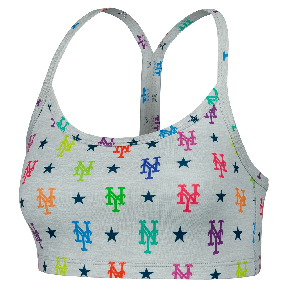 Women's Terez Gray New York Mets TLC Rainbow Bra