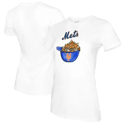 Profile Women's White, Royal New York Mets Plus Colorblock T-shirt