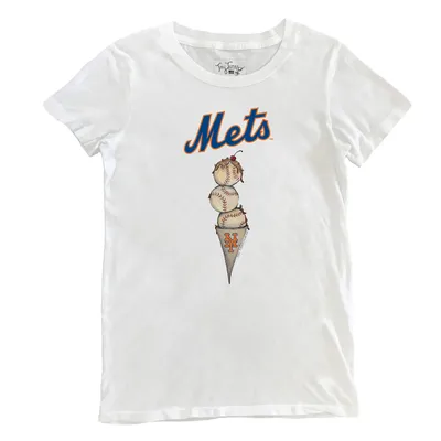 Lids New York Mets Tiny Turnip Infant Popcorn Raglan 3/4 Sleeve T-Shirt -  White/Royal