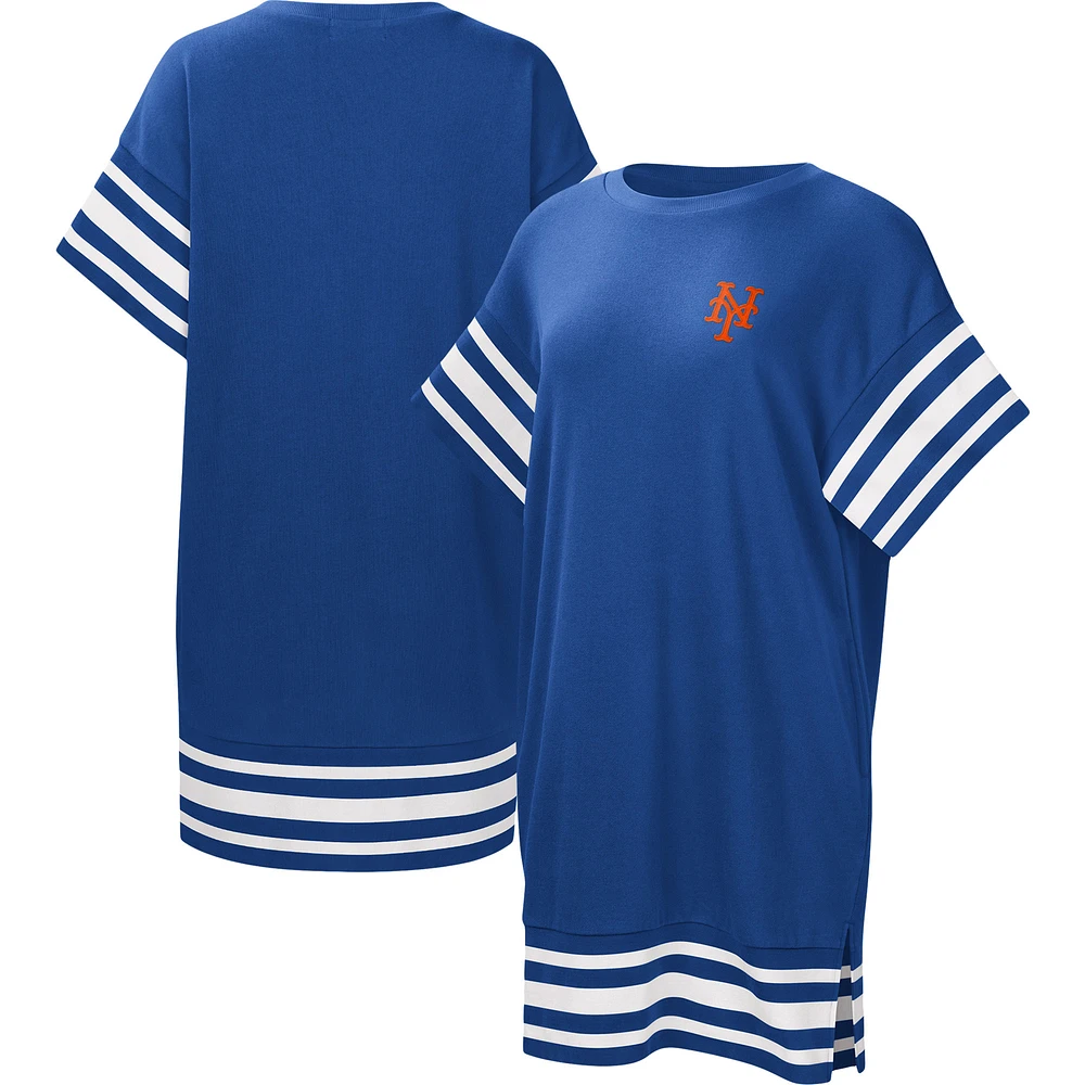 Robe t-shirt Touch Royal New York Mets Cascade pour femme