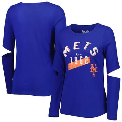 Women's New York Mets Refried Apparel Royal Cropped T-Shirt