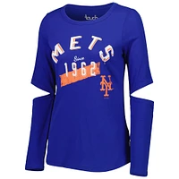 T-shirt à manches longues Touch Royal New York Mets Formation pour femme