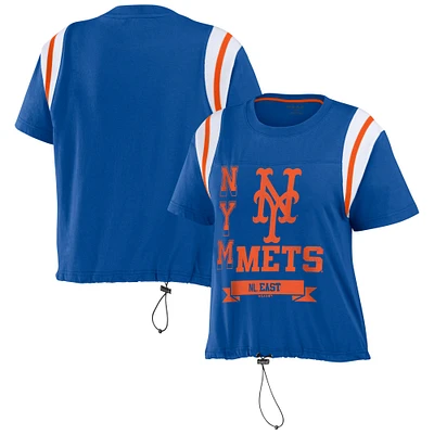 T-shirt cintré color block WEAR by Erin Andrews Royal New York Mets pour femmes