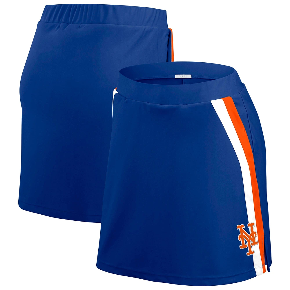 Women's WEAR by Erin Andrews Royal New York Mets Stripes Skort