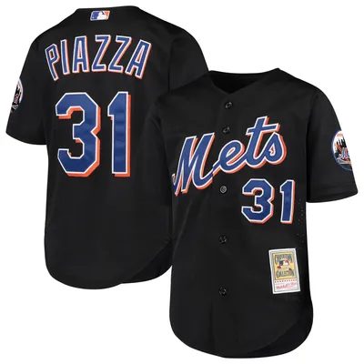 Authentic Mike Piazza New York Mets 2000 Button Front Jersey