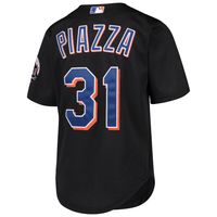 Youth Mitchell & Ness Mike Piazza Black New York Mets Cooperstown Collection Mesh Batting Practice Jersey