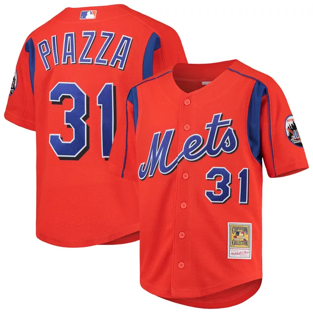 Mike Piazza Autographed New York Mets Mitchell & Ness Blue Baseball Jersey  - Fanatics