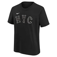 T-shirt Nike noir New York Mets City Connect pour jeune