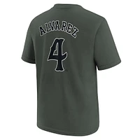 Youth Nike Francisco Alvarez Charcoal New York Mets Fuse City Connect Name & Number T-Shirt