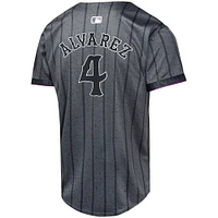 Maillot de joueur Nike Francisco Alvarez Graphite New York Mets 2024 City Connect Limited pour jeune