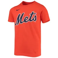 Youth Nike Francisco Lindor Orange New York Mets Player Name & Number T-Shirt