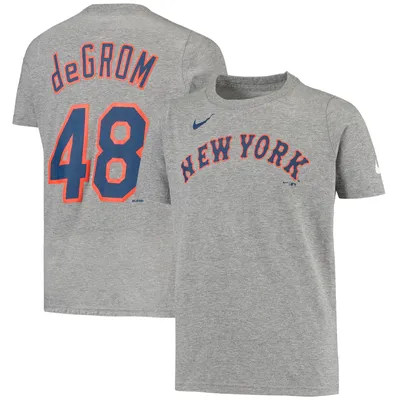 Men's New York Mets Jacob deGrom Nike Orange Name & Number T-Shirt