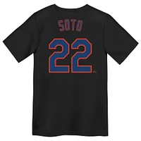 T-shirt Nike Juan Soto noir pour jeune avec nom et numéro des New York Mets