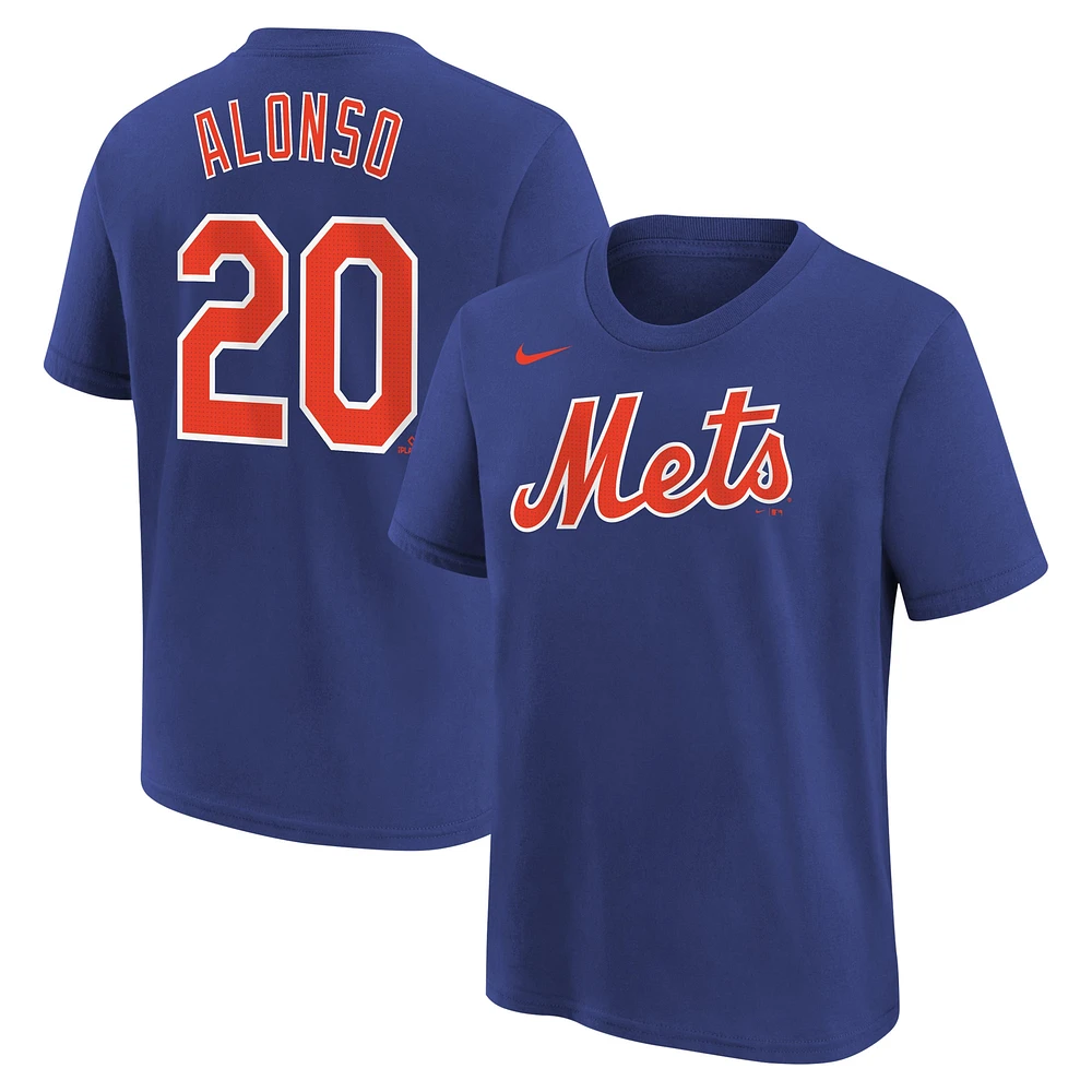 Youth Nike Pete Alonso Royal New York Mets Home Player Name & Number T-Shirt