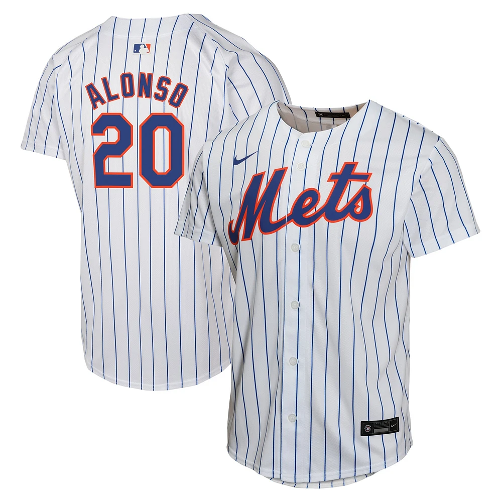 Maillot Nike Pete Alonso pour jeunes des New York Mets, joueur de match à domicile, blanc