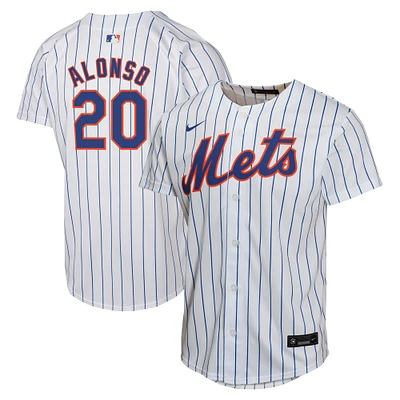 Maillot Nike Pete Alonso pour jeunes des New York Mets, joueur de match à domicile, blanc