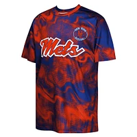 T-shirt pour jeunes frappeurs suppléants des Mets de New York, bleu royal/rouge
