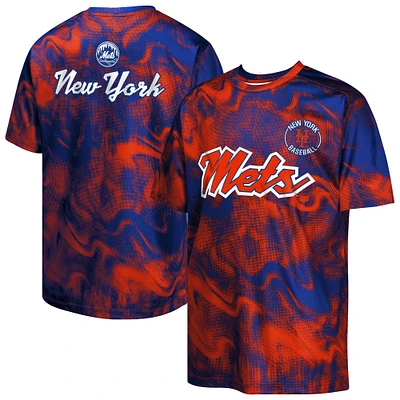 T-shirt pour jeunes frappeurs suppléants des Mets de New York, bleu royal/rouge
