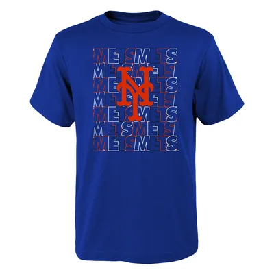 New York Mets Youth Letterman T-Shirt - Royal